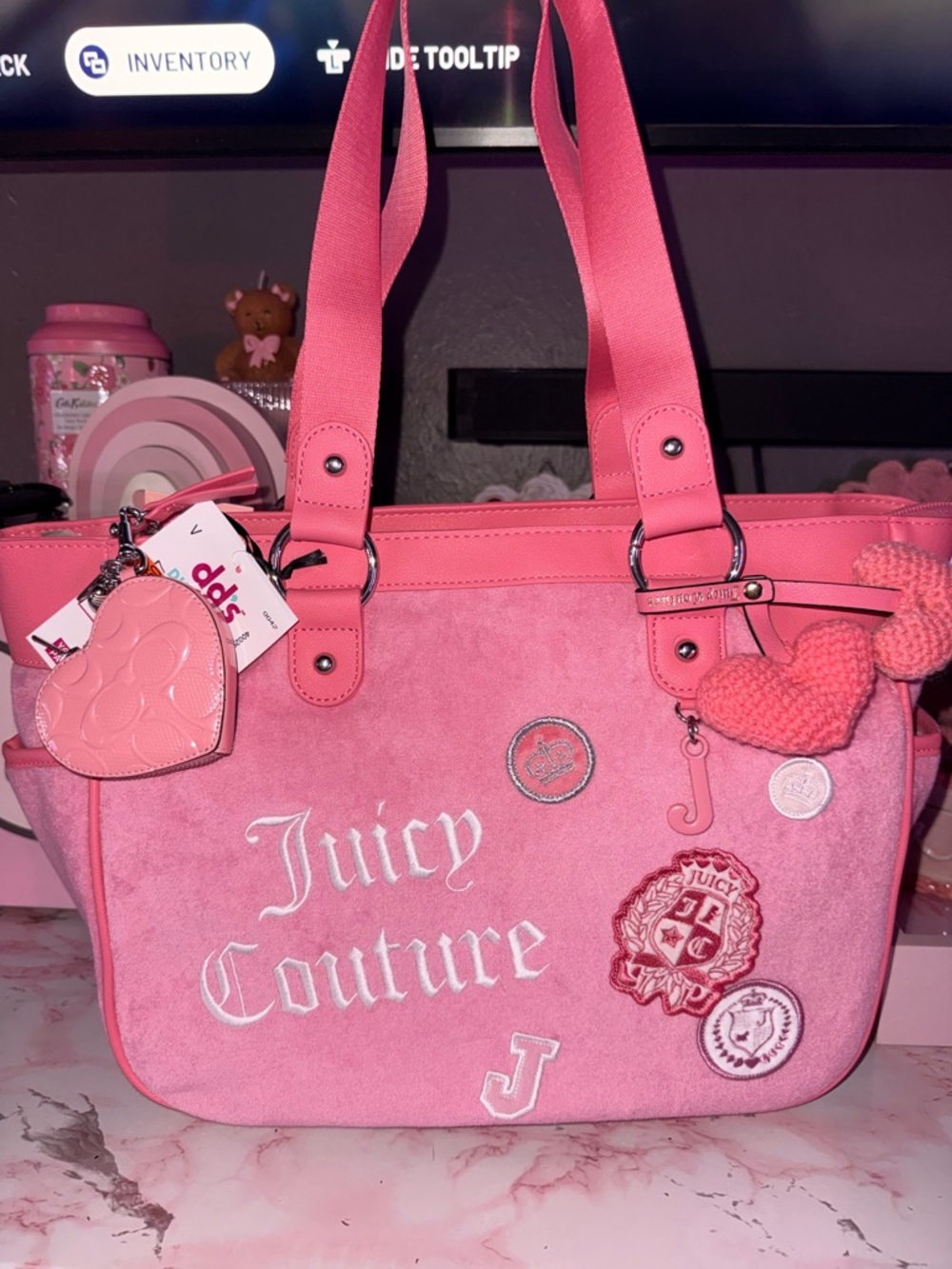 Juicy Couture Juicy Girls Rule Tote in Cherry Blossom - Picture 3 of 15
